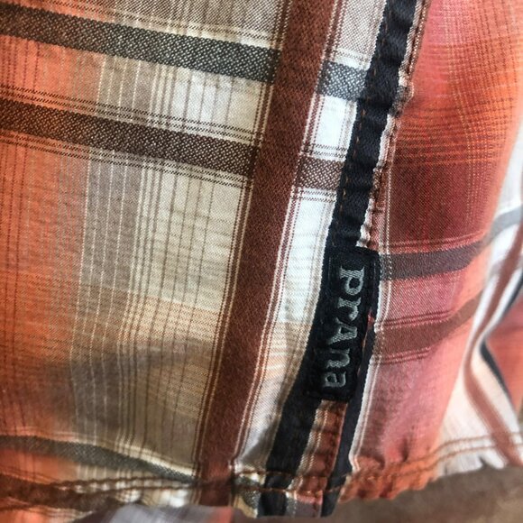 Prana Button Down Short Sleeve Sz S Plaid Shirts Set of 2 Pocket Casual Street W - Picture 5 of 9